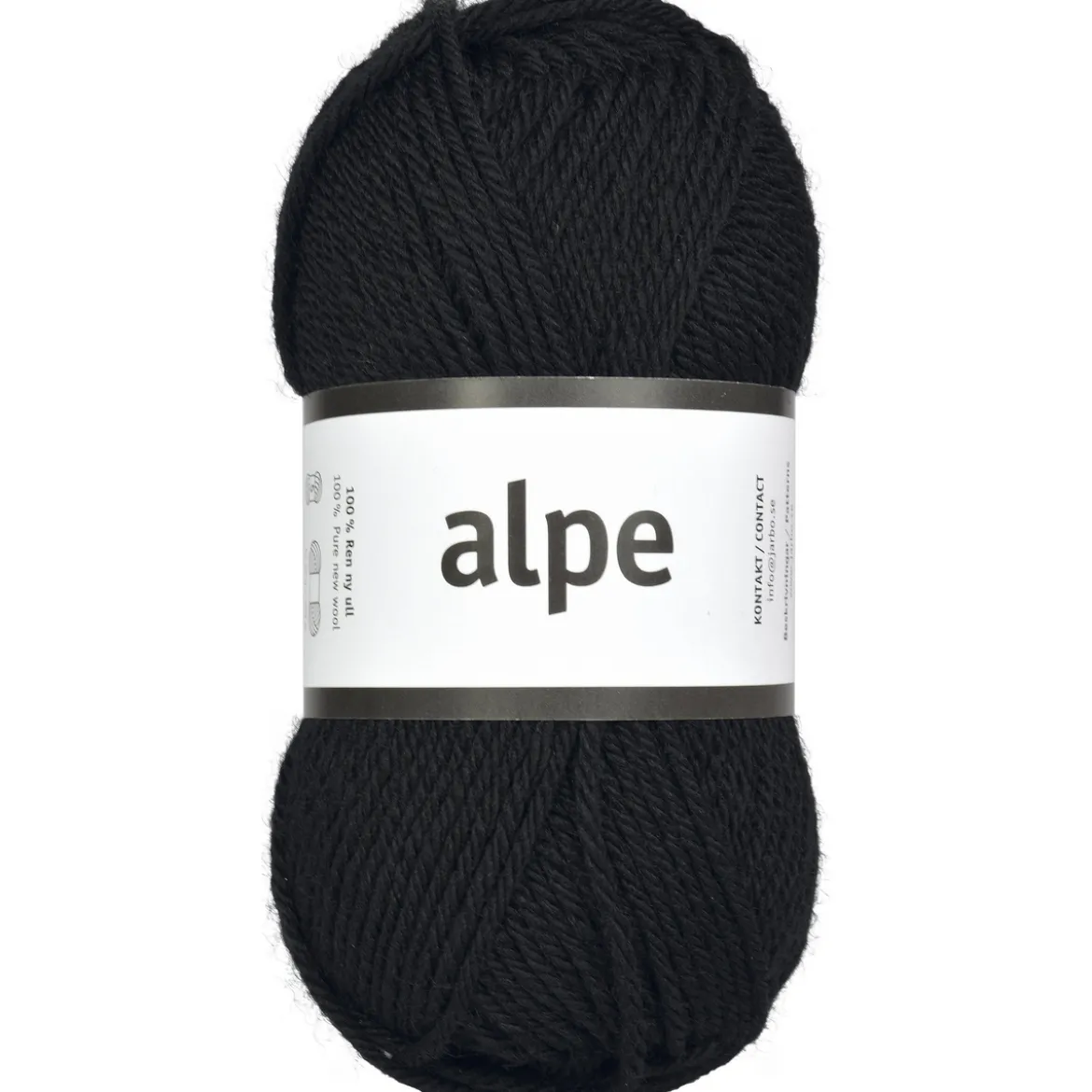 Garn Järbo Alpe 50 g svart – 36118 Black
