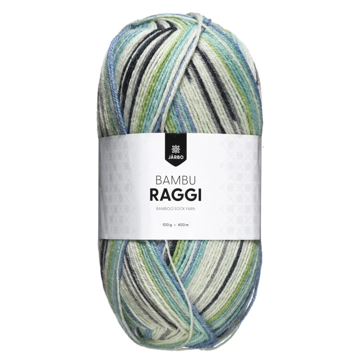 Garn Järbo Bambu Raggi 50g grönmelerat – 17208 Peacock print