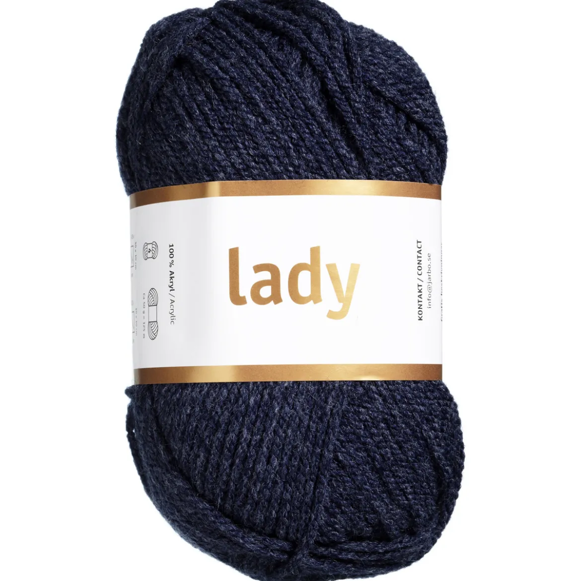 Garn Järbo Lady 50g jeansblå – 44229 Denim melangé