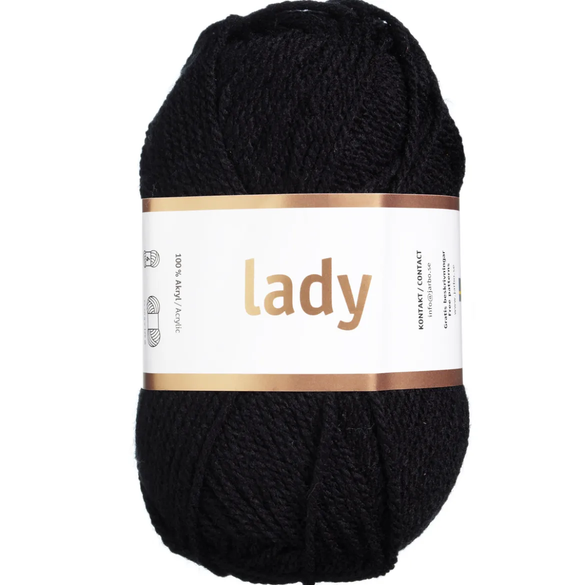 Garn Järbo Lady 50g svart – 44201 Black