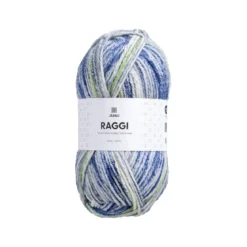 Garn Järbo Raggi 100g blå-grön – Lunar signal 15263