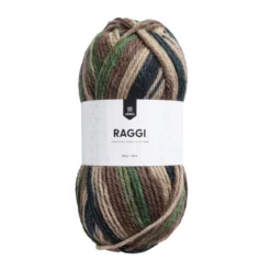 Garn Järbo Raggi 100g brun-grön – Camouflage 15184