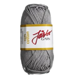 Garn Järbo Soft Cotton 50g grå – 8836 Stone grey