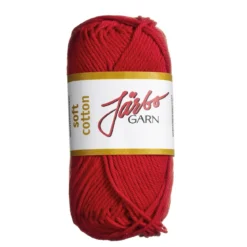 Garn Järbo Soft Cotton 50g röd – 8808 Lipstick red
