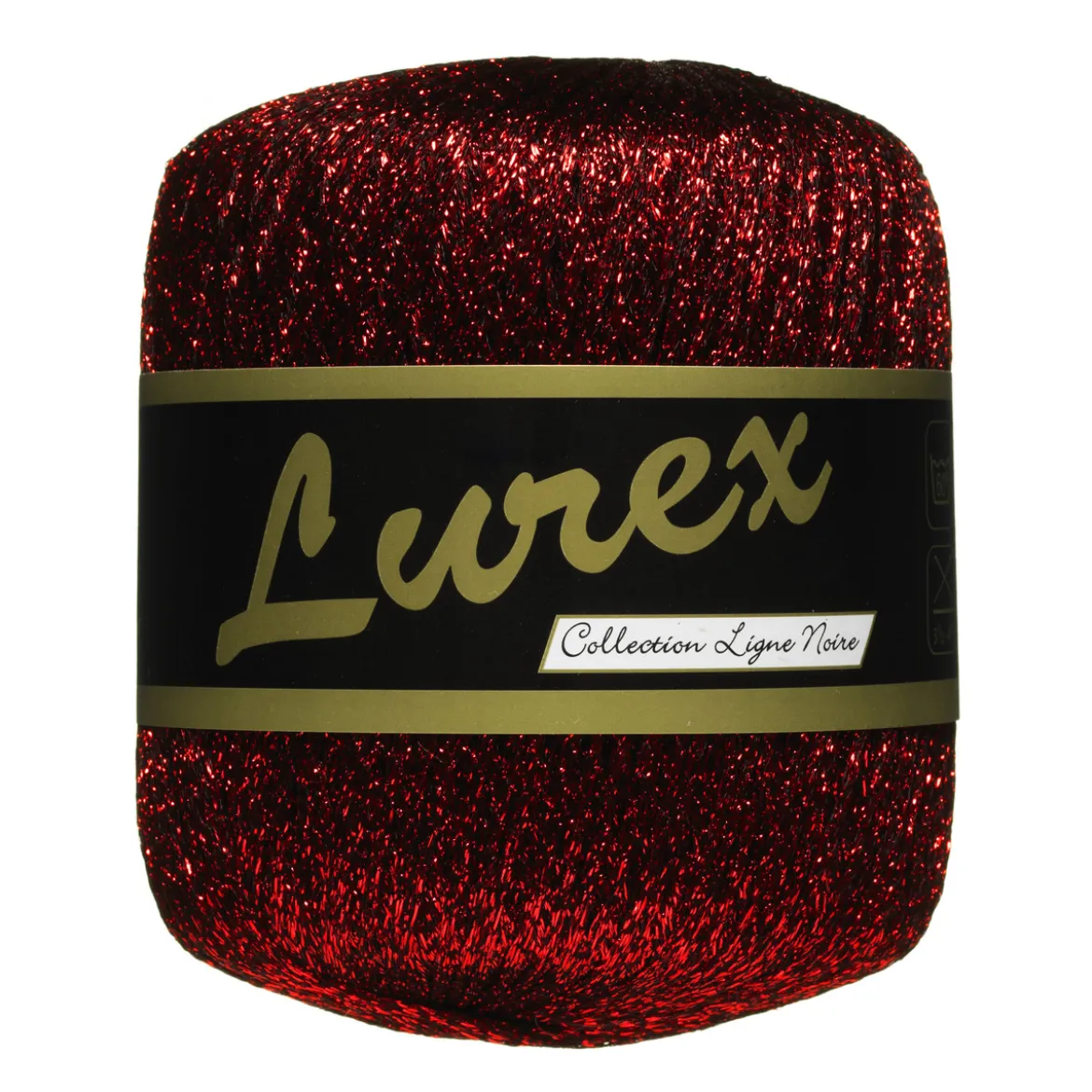 Garn Lammy Lurex 25g röd
