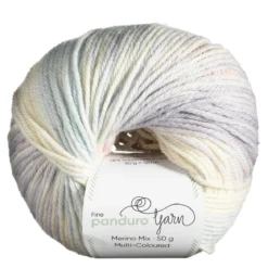 Garn Merino Mix Multi-Coloured 50g ljus pastell