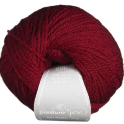 Garn Pure Merino 50g mörkröd