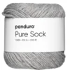 Garn Pure Sock 100g ljusgrå