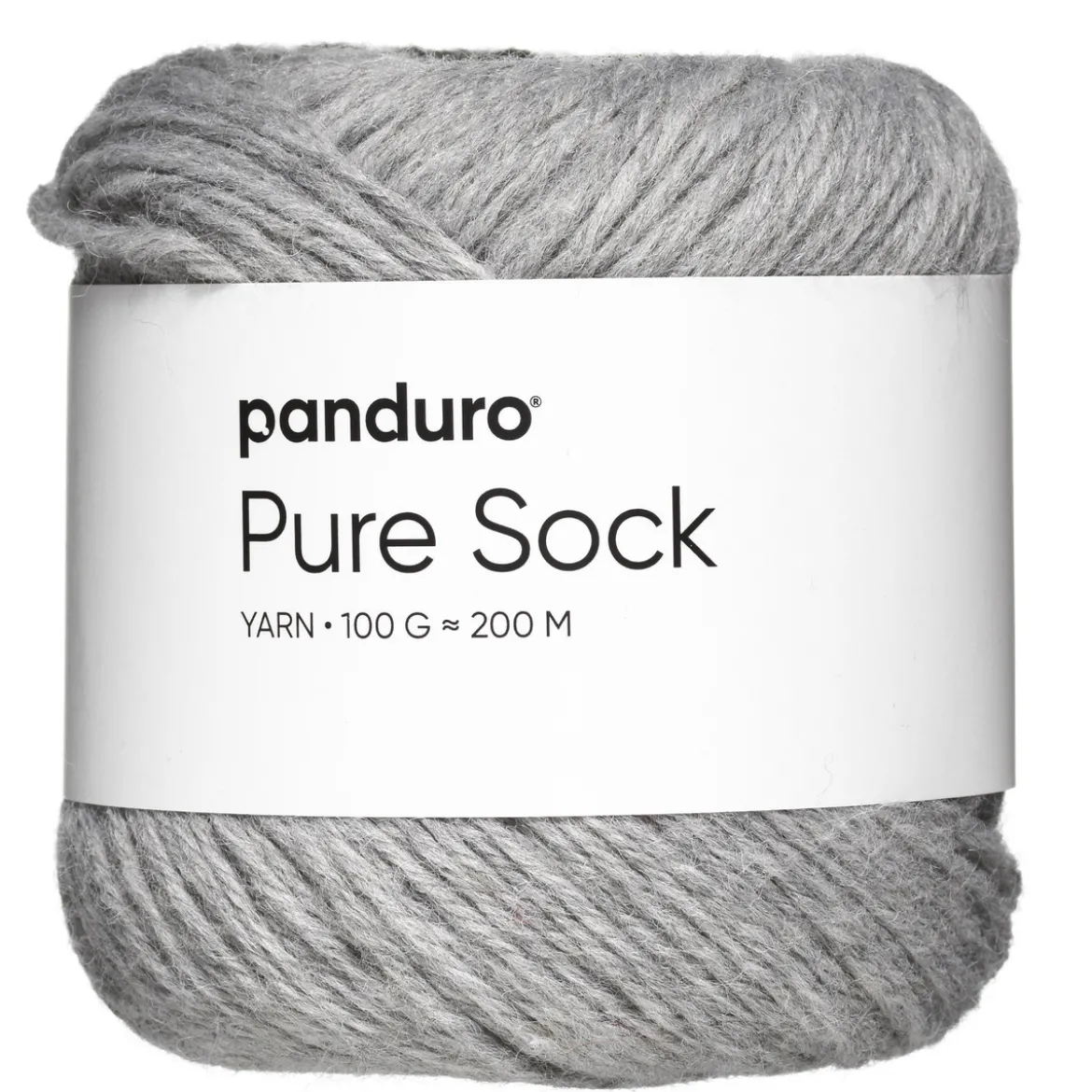Garn Pure Sock 100g ljusgrå