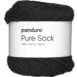 Garn Pure Sock 100g mörkgrå