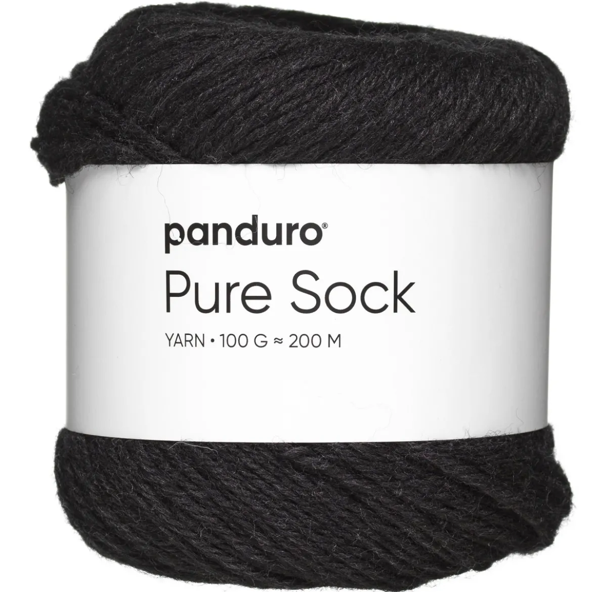 Garn Pure Sock 100g mörkgrå