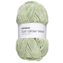 Garn Soft Glitter Velvet 100g grön