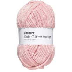 Garn Soft Glitter Velvet 100g rosa