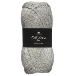 Garn Soft Lama Fine 50g ljusgrå – Formal grey 903