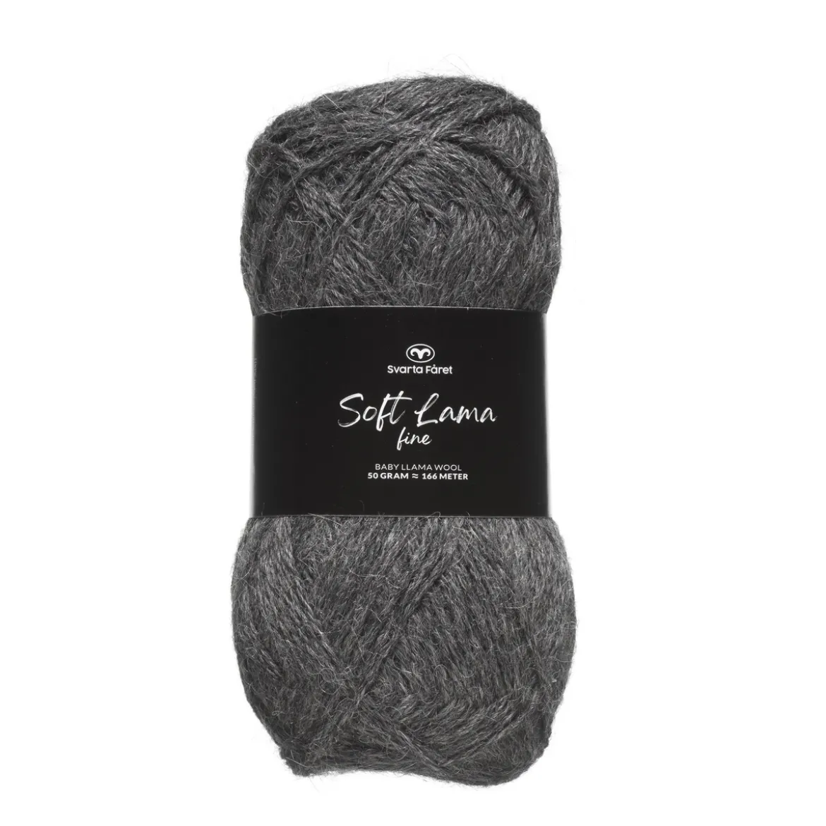 Garn Soft Lama Fine 50g mörkgrå – Lava stone grey 908