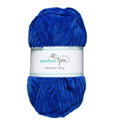 Garn Soft Velvet 100g blå