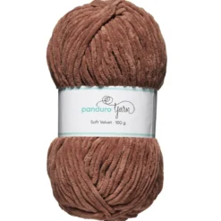 Garn Soft Velvet 100g brun