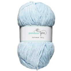 Garn Soft Velvet 100g ljusblå