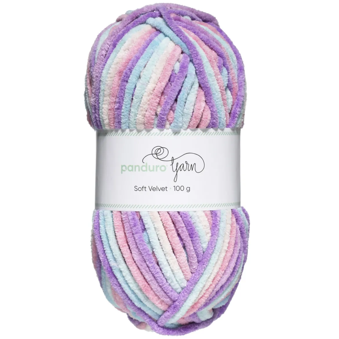 Garn Soft Velvet 100g ljus pastell – garn i mjuka regnbågsskiftningar