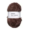 Garn Soft Velvet 100g mörkbrun