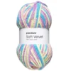 Garn Soft Velvet 100g rainbow – garn med massor av livliga färger
