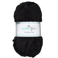 Garn Soft Velvet 100g svart