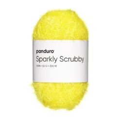 Garn Sparkly Scrubby 50g gul