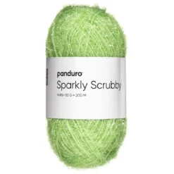 Garn Sparkly Scrubby 50g ljusgrön