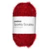 Garn Sparkly Scrubby 50g röd