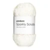 Garn Sparkly Scrubby 50g vitt iriserande & färgskiftande