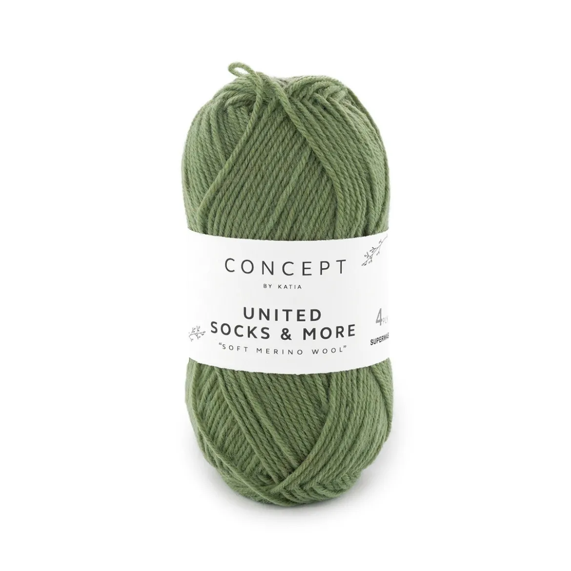 Garn United Socks 25g mossgrön