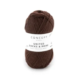 Garn United Socks 25g mörkbrun