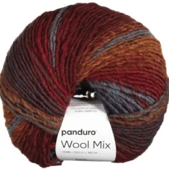 Garn Wool Mix 100g blå brun