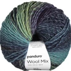 Garn Wool Mix 100g blå grön
