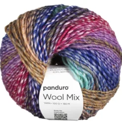 Garn Wool Mix 100g regnbåge
