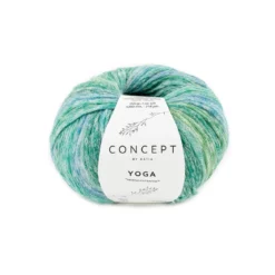 Garn Yoga 50g grön-blå