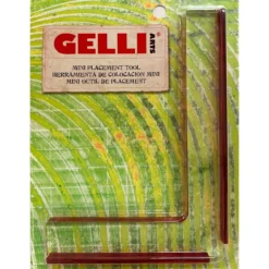 Gelli Arts placement tool, L-format verktyg för gelprinting / monoprint. 12,7×17,8 cm / 5×7 tum