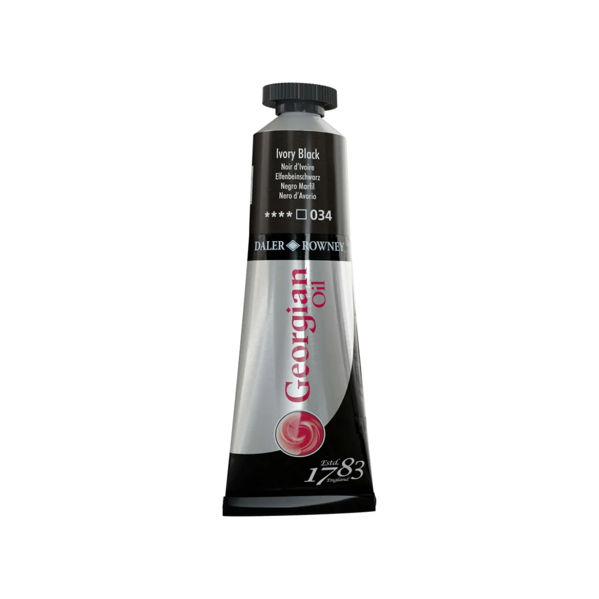 Georgian Oil Colour oljefärg 38 ml Ivory Black 034