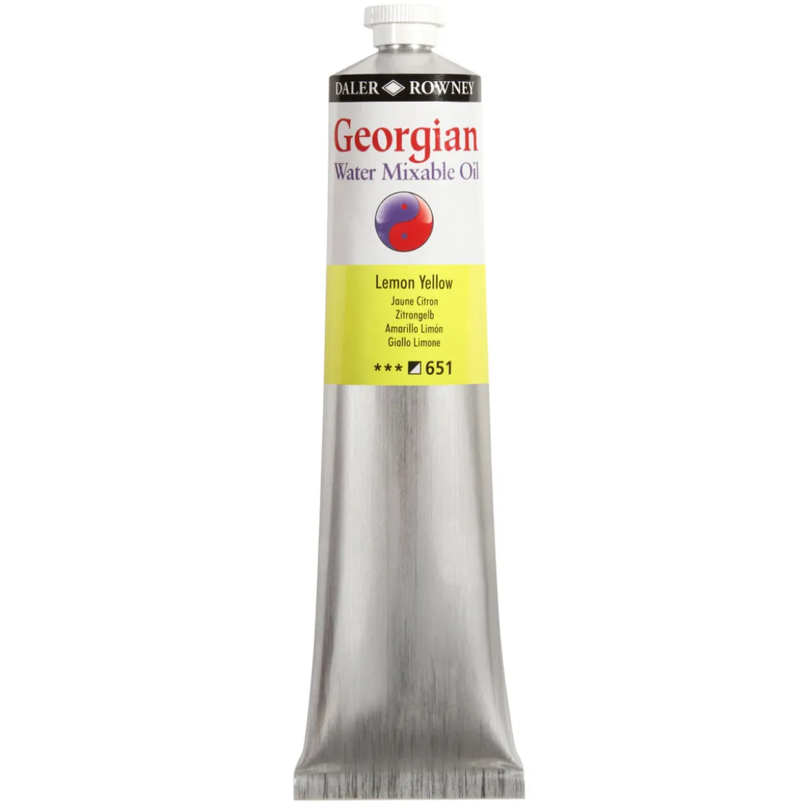 Georgian Water Mixable Oil Colour, vattenlöslig oljefärg 200 ml Lemon Yellow 651