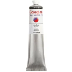 Georgian Water Mixable Oil Colour, vattenlöslig oljefärg 200 ml Ivory Black 034.