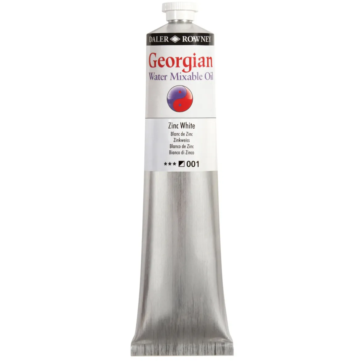 Georgian Water Mixable Oil Colour, vattenlöslig oljefärg 200 ml Ivory Black 034.