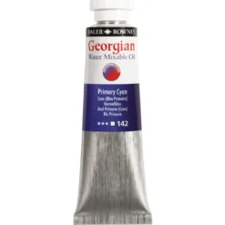 Georgian Water Mixable Oil Colour, vattenlöslig oljefärg 37 ml Primary Cyan 142