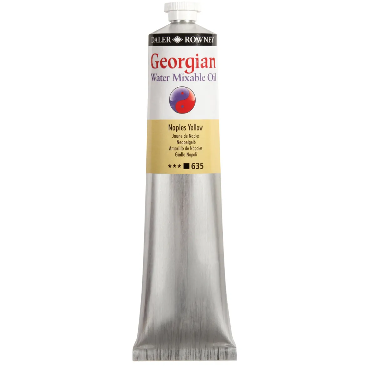Georgian Water Mixable Oil Colour, vattenlöslig oljefärg 200 ml Naples Yellow 635
