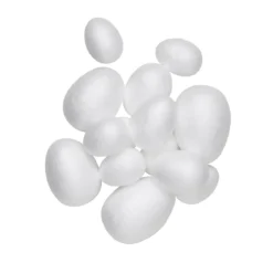 14 ägg av styrolit i en mix med 4 olika storlekar, Ø3 /4 / 5 / 6 cm