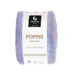 Gjestal Garn Poppis printgarn 50 g blå/mint – graderat garn