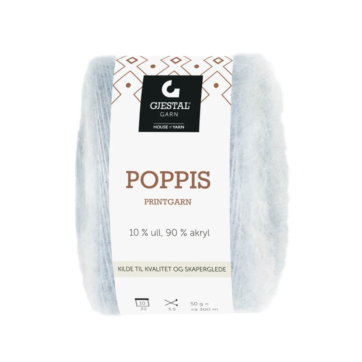 Gjestal Garn Poppis printgarn 50 g vinröd – graderat garn