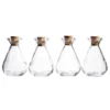 Glasflaskor med kork 4-pack, höjd 10,5 cm, Ø7 cm, rymmer 150 ml