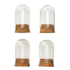 Glasflaskor vialer med kork 4 st. Ø2,5 cm, 4,3 cm höga