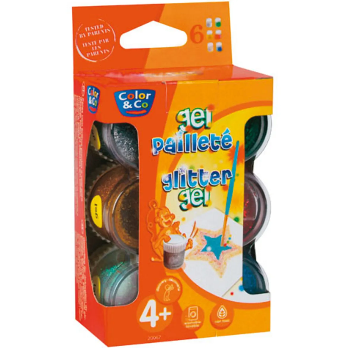 Glittergel set 6x22ml