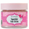 Glitterpulver, ätbart glitter för dryck, rosa 10 gram